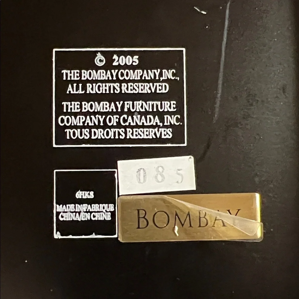 Bombay Jewelry Box 2005 solid dark wood 10